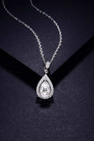 1.5 Carat Moissanite 925 Sterling Silver Teardrop Necklace - Trendsi - Flyclothing LLC