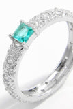 925 Sterling Silver Square Zircon Ring - Trendsi - Flyclothing LLC