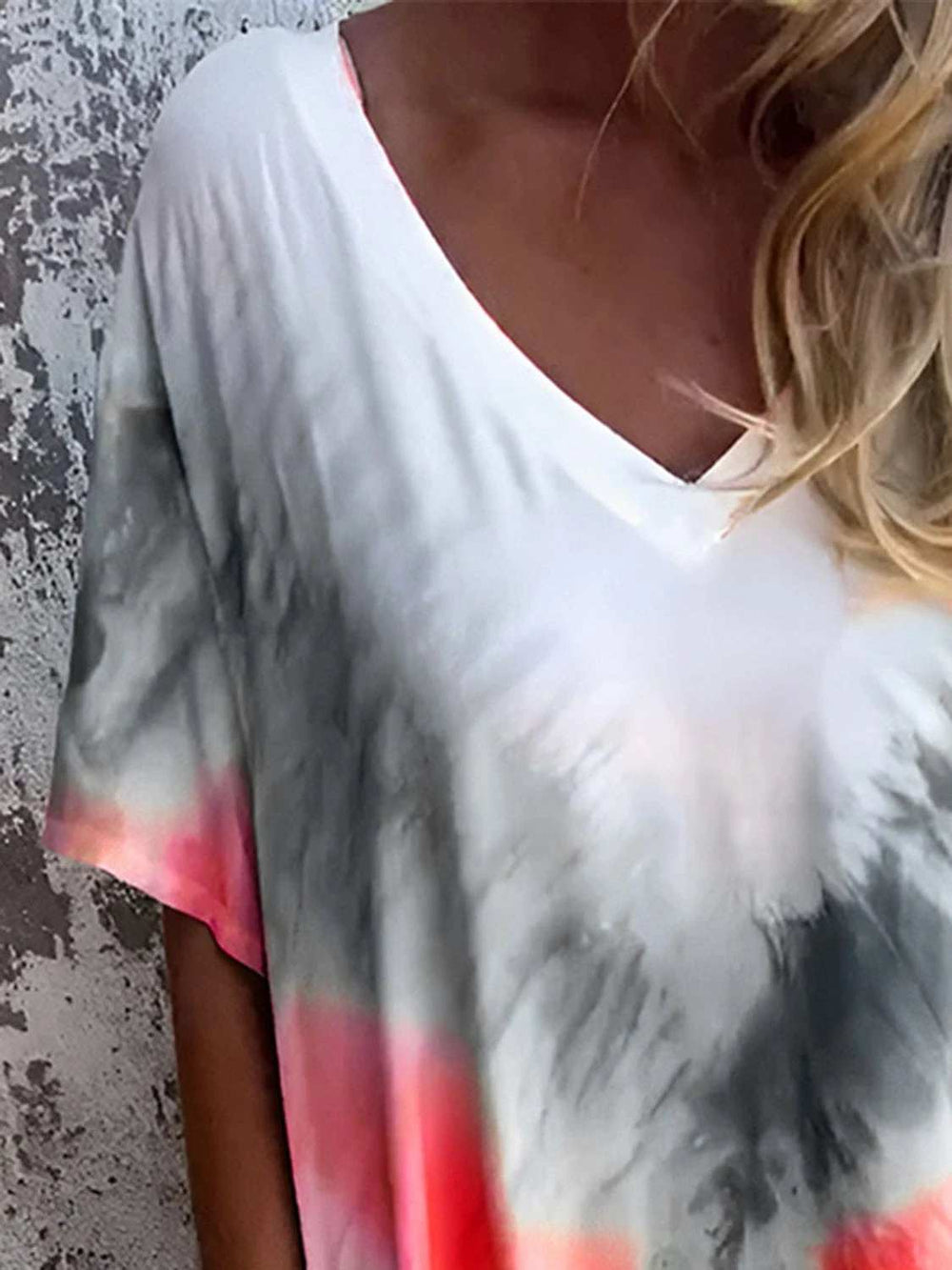 Full Size Pocketed Tie-Dye Short Sleeve Dress - Trendsi - Flyclothing LLC