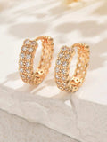 Inland Zircon Hoop Earrings - Trendsi - Flyclothing LLC