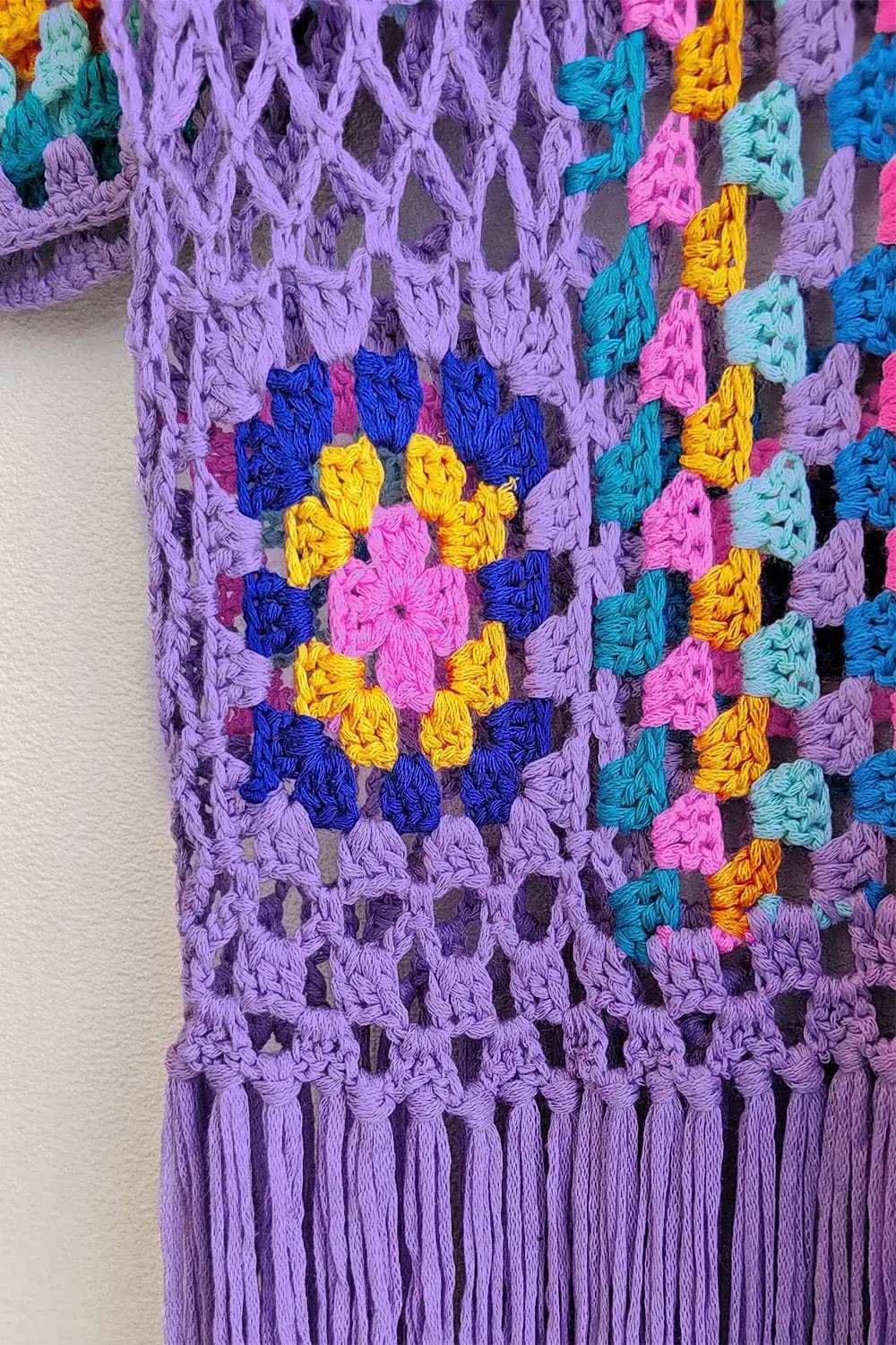 Fringe Tied Long Sleeve Cardigan - Trendsi - Flyclothing LLC