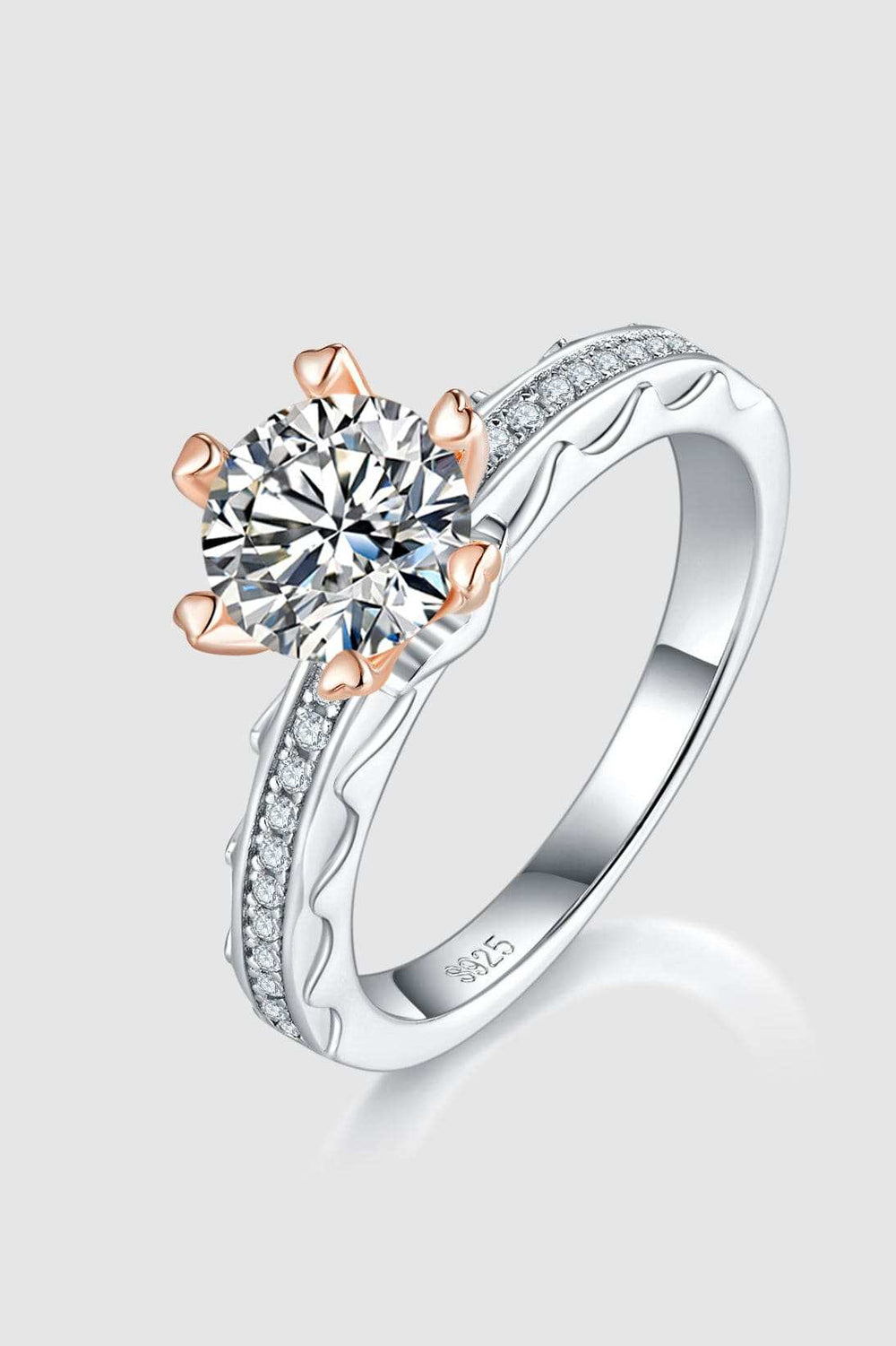 1 Carat Moissanite 925 Sterling Silver Ring - Trendsi - Flyclothing LLC