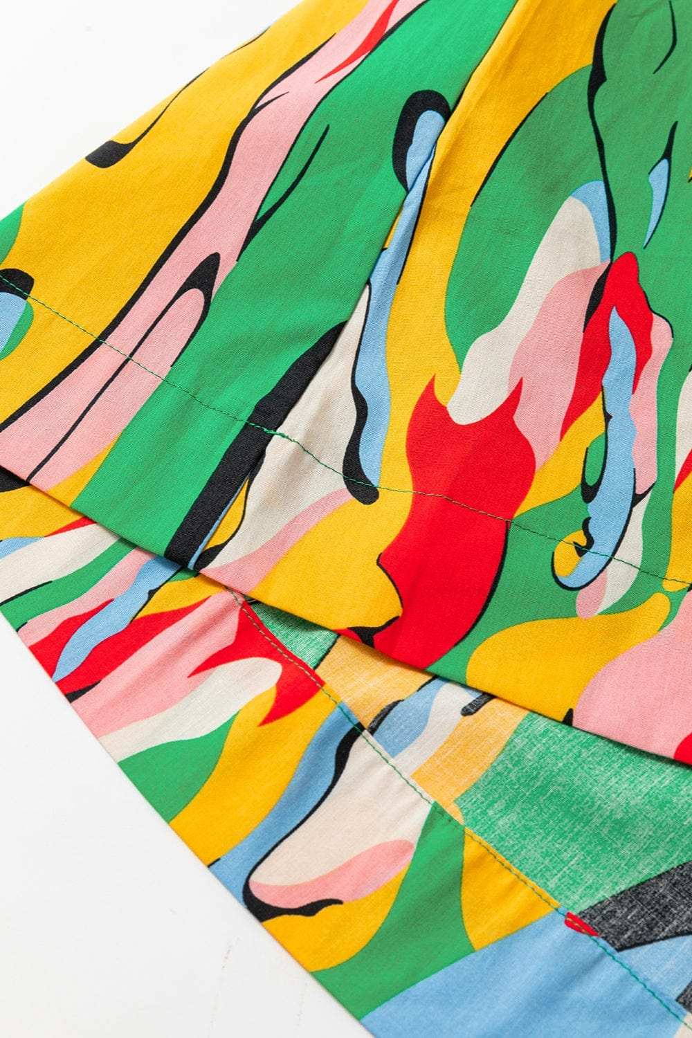 Ruffled Printed Cap Sleeve Mini Dress - Trendsi - Flyclothing LLC