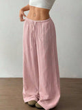 Wide Leg Drawstring Casual Pants - Trendsi - Flyclothing LLC