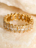 18K Gold-Plated Stainless Steel Zircon Ring - Trendsi - Flyclothing LLC