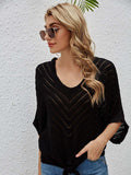 Openwork Batwing Sleeve Cover-Up - Trendsi - Flyclothing LLC