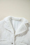 Fuzzy One Button Long Sleeve Jacket - Trendsi - Flyclothing LLC