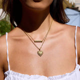 18K Gold-Plated Zircon Pendant Necklace - Trendsi - Flyclothing LLC
