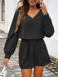 Cutout V-Neck Long Sleeve Mini Dress - Trendsi - Flyclothing LLC