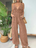 Full Size Wide Leg Spaghetti Strap Jumpsuit Plus Size - Trendsi - Flyclothing LLC