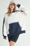 Aemi + Co Color Block Kangaroo Pocketed Hoodie - Trendsi - Flyclothing LLC