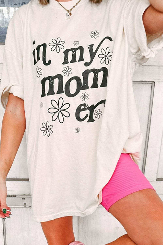 IN MY MOM ERA Round Neck Short Sleeve T-Shirt - Trendsi - Flyclothing LLC
