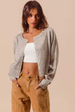 SO ME Two Tone Leopard Vintage Print Button Up Cardigan - Trendsi - Flyclothing LLC