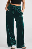 Drawstring Waist Wide Leg Active Pants - Trendsi - Flyclothing LLC