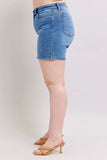 Judy Blue Full Size 2 Button Denim Shorts with Pockets Plus Size - Trendsi - Flyclothing LLC