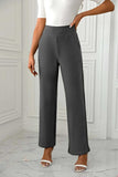High Waist Straight Leg Pants - Trendsi - Flyclothing LLC