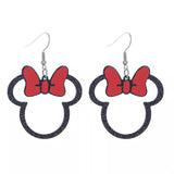 Mickey Mouse Bow Drop Earrings - Trendsi - Flyclothing LLC