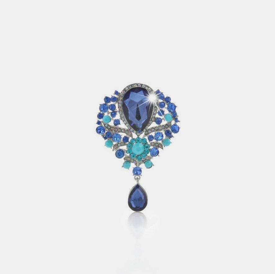 Alloy Rhinestone Teardrop Brooch - Trendsi - Flyclothing LLC