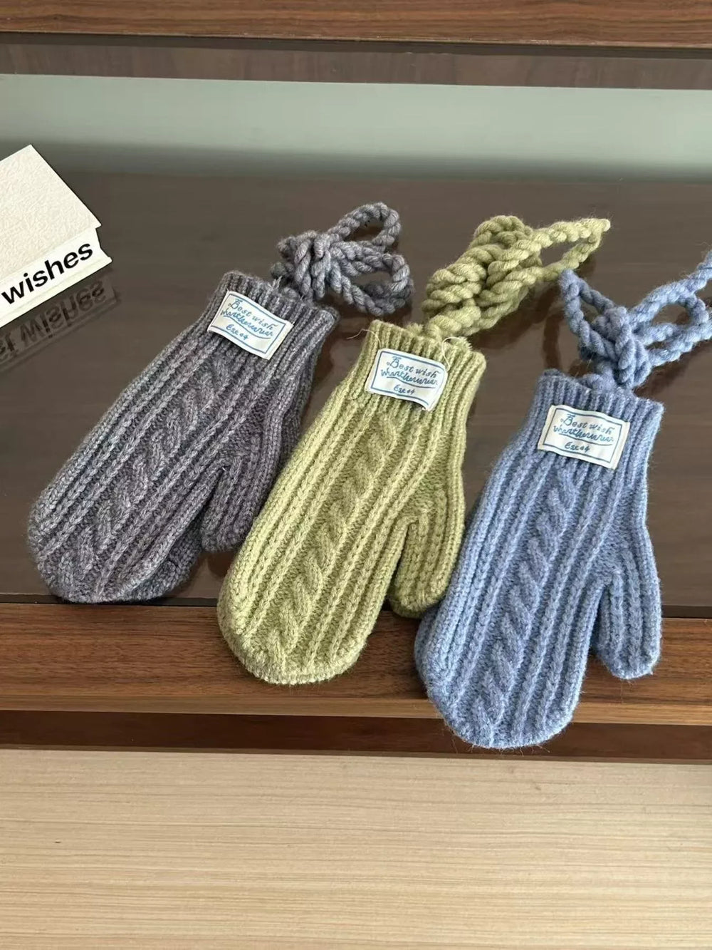 Cable Knit Warm Gloves - Trendsi - Flyclothing LLC