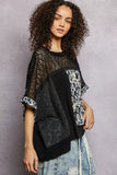 POL Floral Patchwork Lace Accent Blouse - Trendsi - Flyclothing LLC