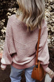 Textured Striped Round Neck Long Sleeve Top - Trendsi - Flyclothing LLC