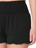 Zenana Elastic Waist Smocked Shorts - Trendsi - Flyclothing LLC