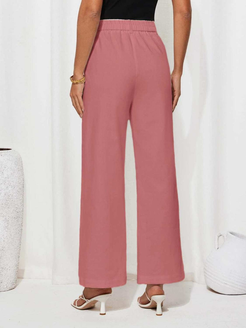 High Waist Wide Leg Pants - Trendsi - Flyclothing LLC