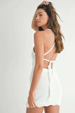 MABLE Crochet Crisscross Spaghetti Strap Mini Dress - Trendsi - Flyclothing LLC