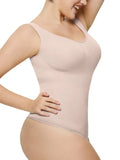 Scoop Neck Wide Strap Shaping Bodysuit - Trendsi - Flyclothing LLC