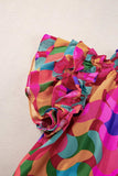 Ruffled Printed Mock Neck Cap Sleeve Blouse - Trendsi - Flyclothing LLC