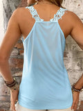 Full Size Lace Detail V-Neck Tank - Trendsi - Flyclothing LLC
