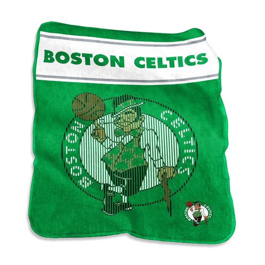 Boston Celtics 60x80 Raschel Blanket - Logo Brands - Flyclothing LLC