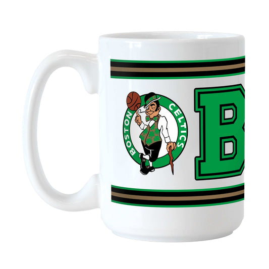 Boston Celtics 15oz Overtime Stripe Sublimated Mug - Logo Brands - Flyclothing LLC