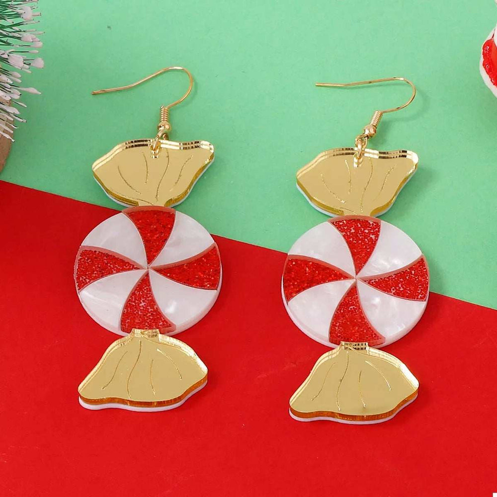 Christmas Candy Drop Earrings - Trendsi - Flyclothing LLC