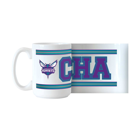 Charlotte Hornets 15oz Overtime Stripe Sublimated Mug - Logo Brands - Flyclothing LLC