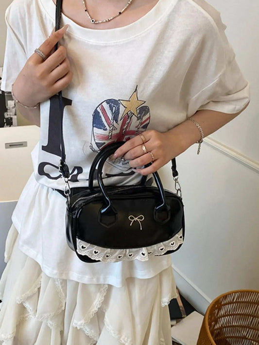 Lace Detail Bow Crossbody Bag - Trendsi - Flyclothing LLC