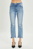 RISEN Full Size High Rise Distressed Cropped Straight Jeans - Trendsi - Flyclothing LLC