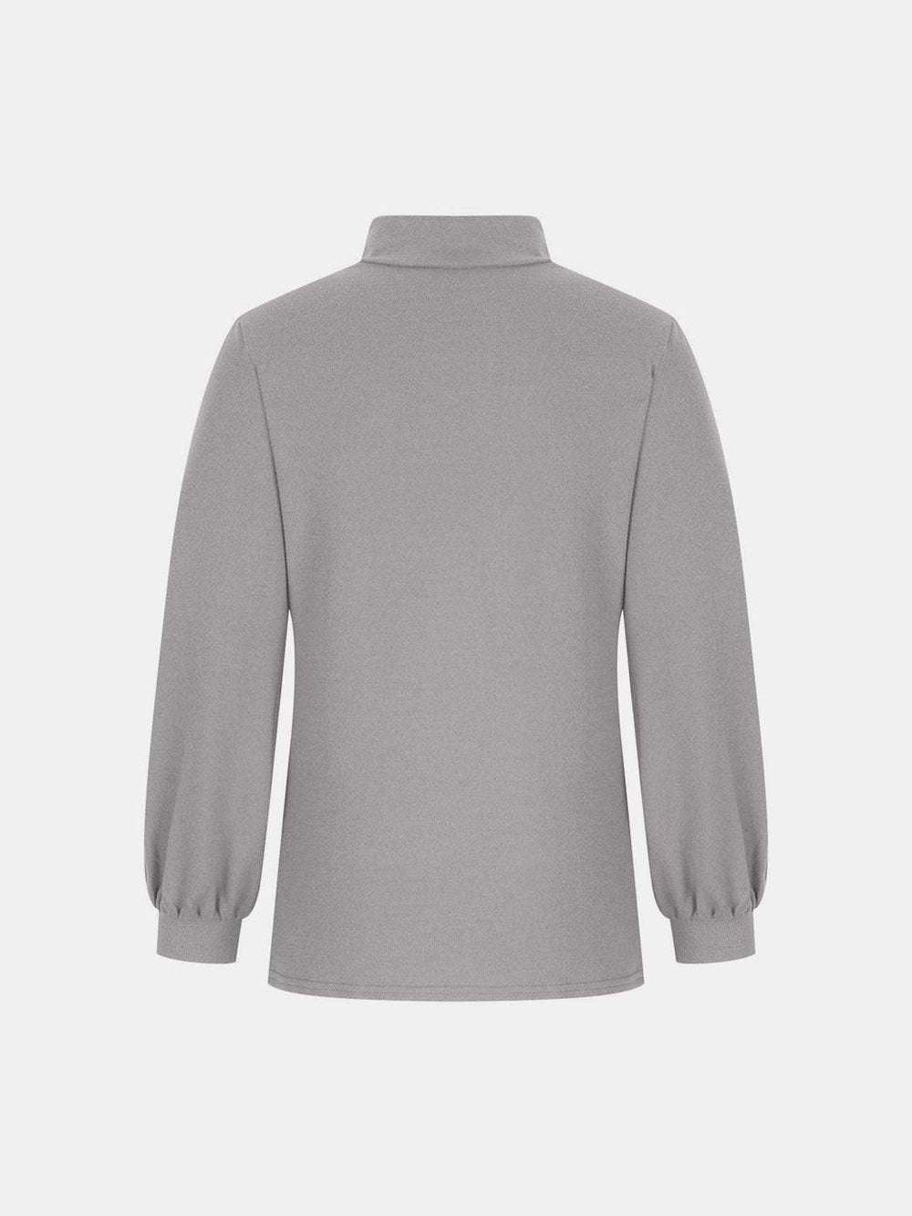 Full Size Mock Neck Long Sleeve T-Shirt - Trendsi - Flyclothing LLC