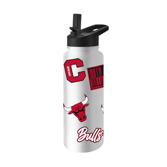 Chicago Bulls 34oz White Dreamweave Quencher Bottle - Logo Brands - Flyclothing LLC