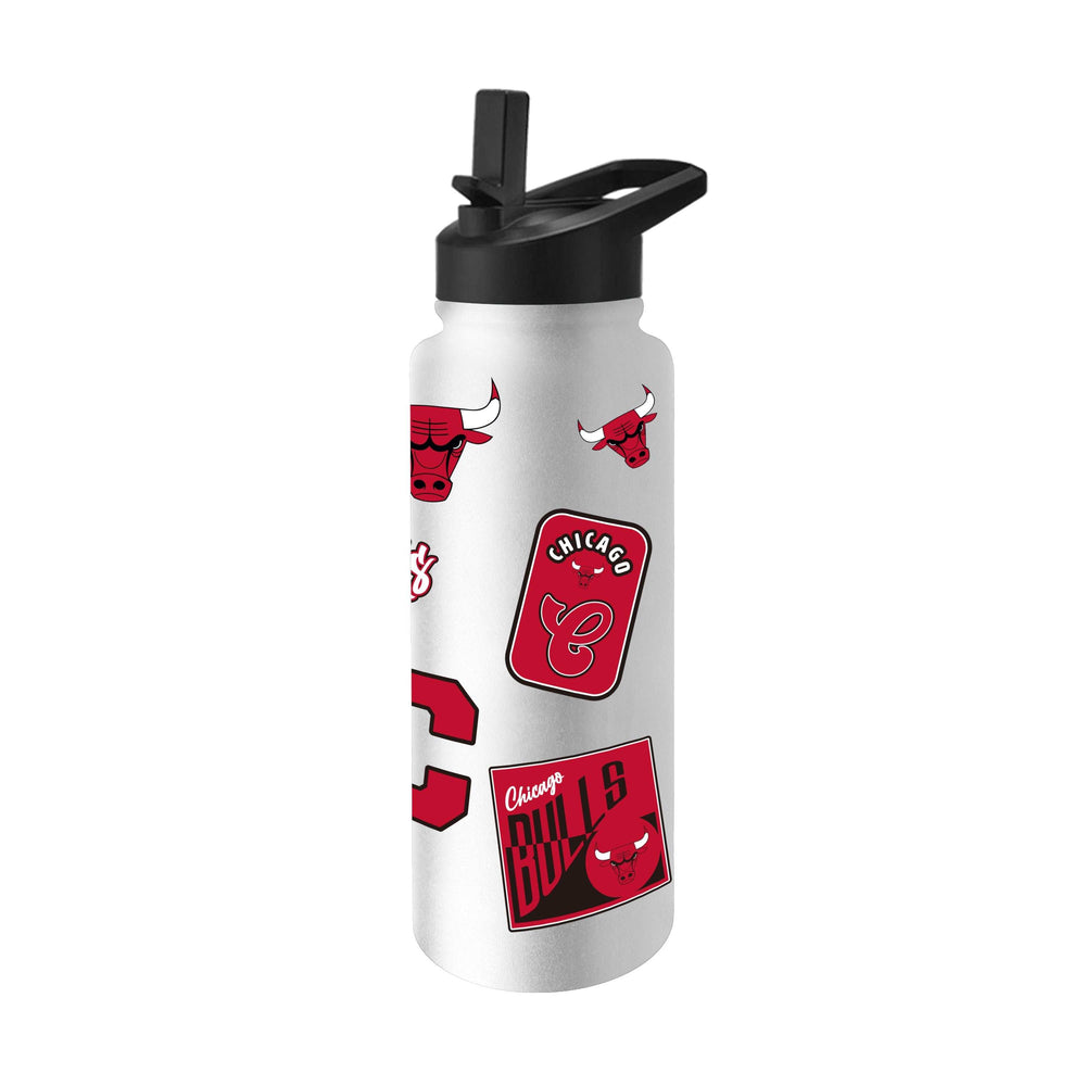 Chicago Bulls 34oz White Dreamweave Quencher Bottle - Logo Brands - Flyclothing LLC