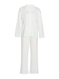 Collared Neck Long Sleeve Top and Drawstring Pants Set - Trendsi - Flyclothing LLC