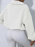 Drawstring Turtleneck Zip Up Long Sleeve Jacket - Trendsi - Flyclothing LLC