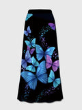 Printed Elastic Waist Midi Skirt - Trendsi - Flyclothing LLC