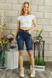 ADORA Distressed Denim Shorts with Pockets - Trendsi - Flyclothing LLC