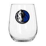 Dallas Mavericks 16oz Satin Etch Curved Beverage Glass - Logo Brands - Flyclothing LLC
