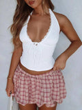 Lace Detail Halter Neck Cami - Trendsi - Flyclothing LLC