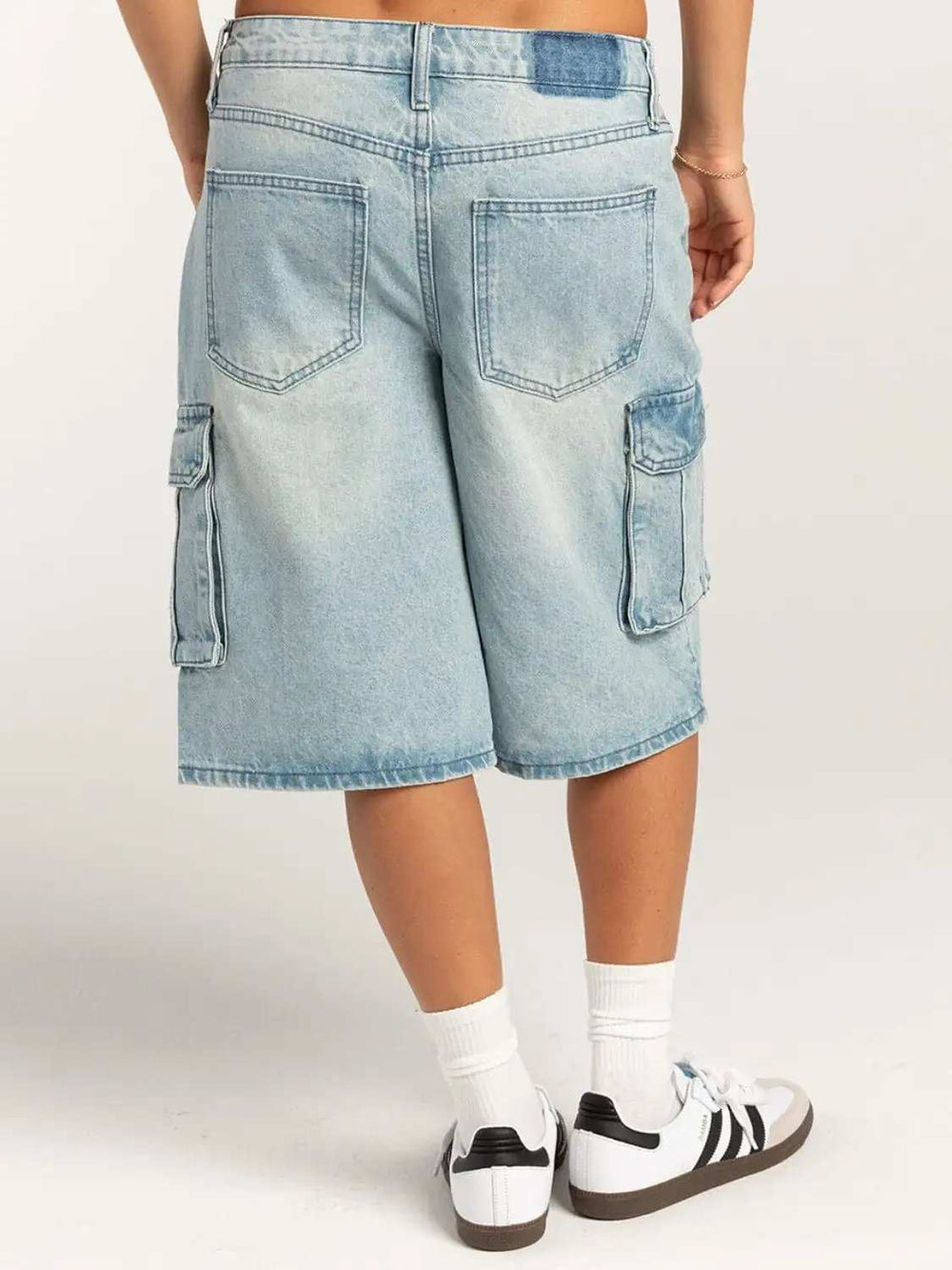 Mid-Rise Waist Denim Shorts with Pockets - Trendsi - Flyclothing LLC