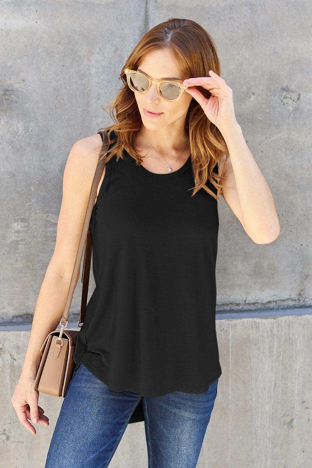 Basic Bae Full Size Round Neck Tank - Trendsi - Flyclothing LLC