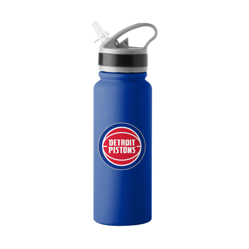 Detroit Pistons Logo 25oz Stainless Single Wall Flip Top Bottle - Logo Brands - Flyclothing LLC