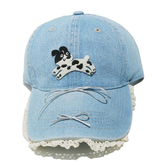 Dog Bow Adjustable Baseball Cap - Trendsi - Flyclothing LLC